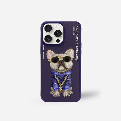 Nimmy Bulldog Shockproof Embroidery Phone Case