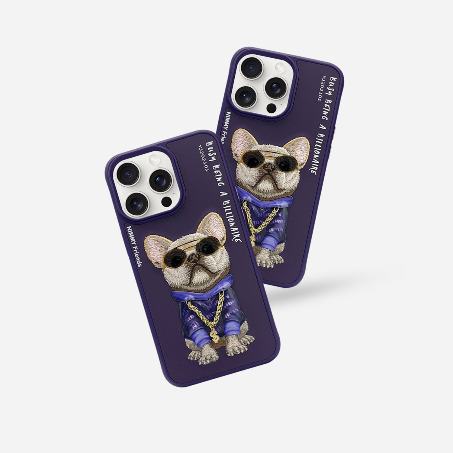 Nimmy Bulldog Shockproof Embroidery Phone Case